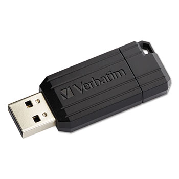 Verbatim&#174; PinStripe USB 2.0 Drive, 32GB, Black