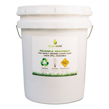 GreenSorb Eco-Friendly Sorbent, Clay, 25 lb Bucket