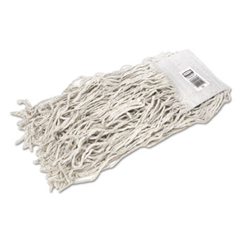 Rubbermaid&#174; Commercial Economy Cotton Mop Heads, Cut-End, White, 24 oz, 5-In White Headband, 12/Carton