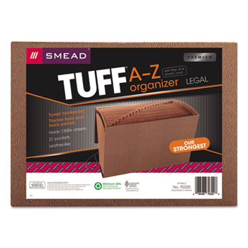 Smead Heavy-Duty A-Z Expanding File, 21 Pocket, Legal, Redrope Printed