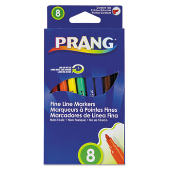 Prang&#174; Markers, Fine Point, 8 Assorted Colors, 8/Set