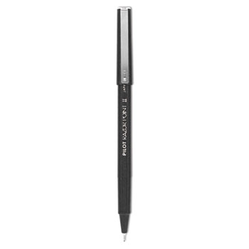 Pilot&#174; Razor Point II Super Fine Marker Pen, Black Ink, .2mm, Dozen