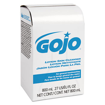 GOJO Lotion Skin Cleanser Refill, Floral, Liquid, 800 mL Bag, 12/CT