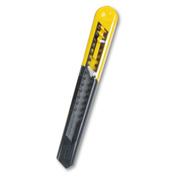 Stanley&#174; Straight Handle Knife w/Retractable 13 Point Snap-Off Blade, Yellow/Gray
