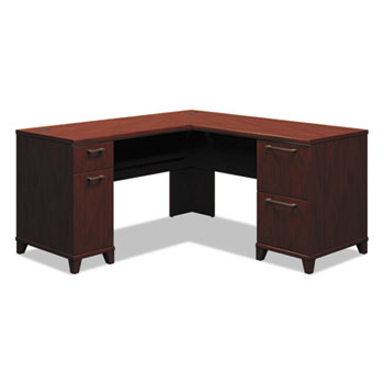 Bush Business Furniture Enterprise Collection 60W x 60D L-Desk, Harvest Cherry (Box 1 of 2)