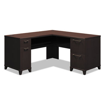 Bush Business Furniture Enterprise Collection 60W x 60D L-Desk, Mocha Cherry (Box 1 of 2)