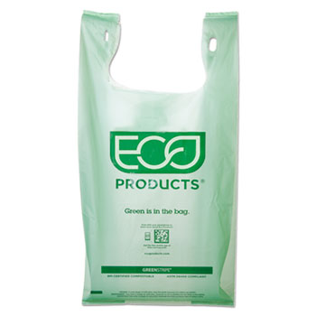 Eco-Products Medium Compostable Shopper Bag - 7 Gallon, 50/PK, 10 PK/CT