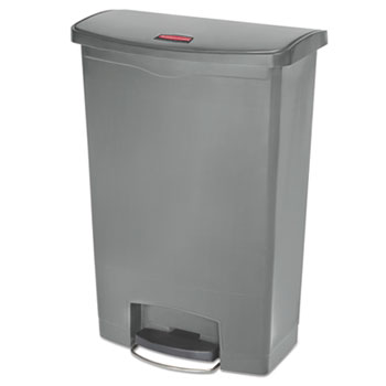 Rubbermaid&#174; Commercial Slim Jim&#174; Resin Step-On Container, Front Step Style, 24 gal, Gray
