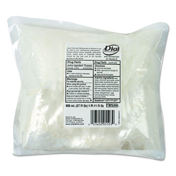 Liquid Dial Antimicrobial Soap w/Moisturizers and Vitamin E, 800mL Refill, 12/Carton