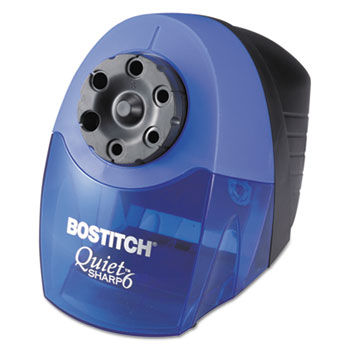 Bostitch QuietSharp 6 Classroom Electric Pencil Sharpener, Blue