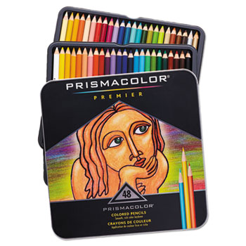 Prismacolor&#174; Premier Colored Woodcase Pencils, 48 Assorted Colors/Set