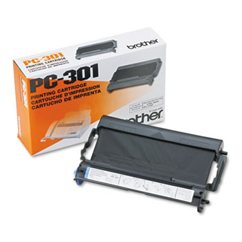 Brother PC301 Thermal Transfer Print Cartridge, Black, 6/CT