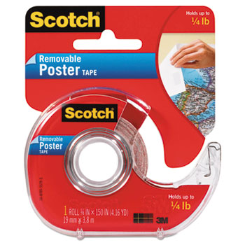 Scotch™ Wallsaver Removable Poster Tape, Double-Sided, 3/4&quot; x 150&quot;, w/Dispenser