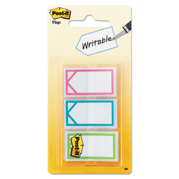 Post-it&#174; Flags, Arrow 1&quot; Page Flags, Three Assorted Bright Colors, 60/Pack