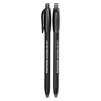 Paper Mate&#174; ComfortMate Ultra RT Ballpoint Retractable Pen, Black Ink, Fine, Dozen