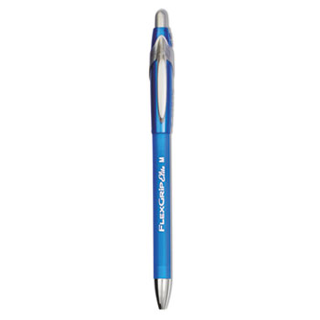 Paper Mate&#174; FlexGrip Elite Ballpoint Retractable Pen, Blue Ink, Medium, Dozen