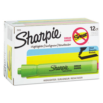 Sharpie Accent Tank Style Highlighter, Chisel Tip, Fluorescent Green, DZ