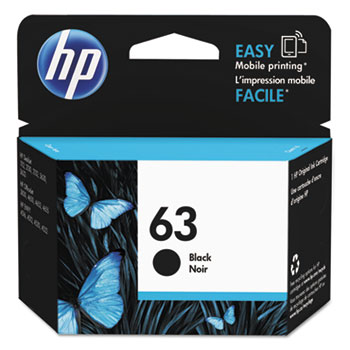 HP 63 Ink Cartridge, Black (F6U62AN)