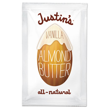 Justin&#39;s Vanilla Almond Butter, 1.15 oz. Squeeze Packs, 10/Box