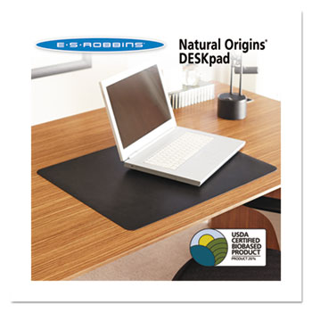 ES Robbins Natural Origins Desk Pad, 38 x 24, Matte, Black