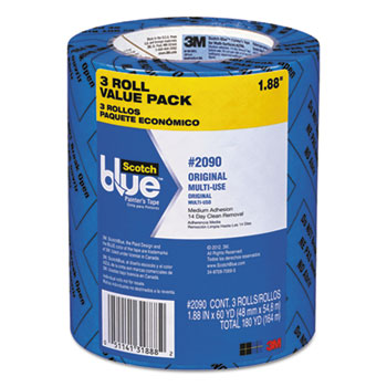 Scotch™ Painter&#39;s Masking Tape, 2&quot; x 60 yards, 3&quot; Core, Blue, 3/Pack
