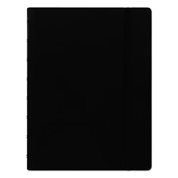 Filofax&#174; Notebook, College Rule, Black Cover, 8 1/4 x 5 13/16, 112 Sheets/Pad