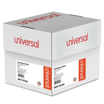 Universal Printout Paper, 3-Part, 15 lb Bond Weight, 9.5 x 11, White, 1,100/Carton