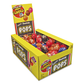 Tootsie Roll Pops, 0.6 oz., Assorted Flavors, 100/Box