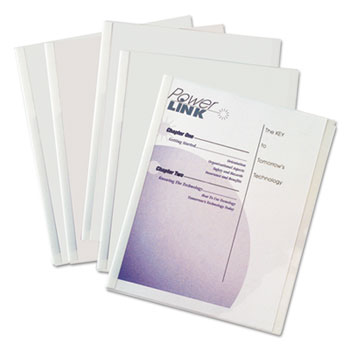 C-Line&#174; Report Covers with Binding Bars, Economy Vinyl, Clear, 8 1/2 x 11, 50/BX