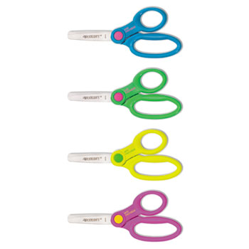Westcott Kids Scissors With Antimicrobial Protection, Assorted Colors, 5&quot; Blunt