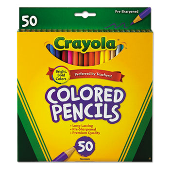 Crayola&#174; Colored Pencils, Long, 50/ST