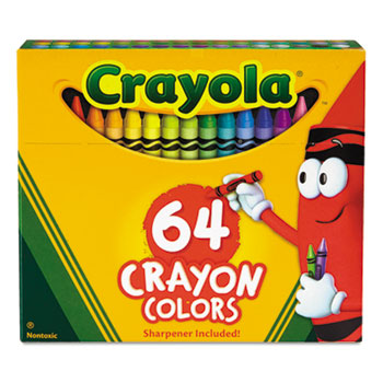 Crayola&#174; Crayons, Non-Peggable, 64/BX