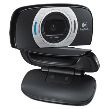 Logitech C615 HD Webcam, 1080p, Black/Silver