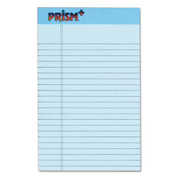TOPS™ Prism Plus Colored Legal Pads, 5 x 8, Blue, 50 Sheets, Dozen