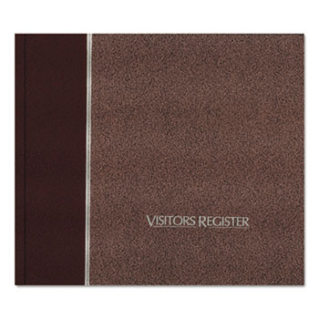 National&#174; Visitor Register Book, Burgundy Hardcover, 128 Pages, 8 1/2 x 9 7/8