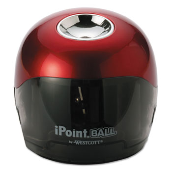 iPoint&#174; Ball Battery Sharpener, Red/Black, 3&quot; w x 3&quot; d x 3 1/3&quot; h