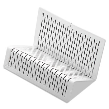 Artistic Urban Collection Punched Metal Business Card Holder, Holds 50 2 x 3 1/2, White
