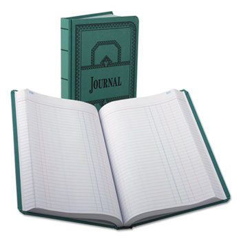 Boorum &amp; Pease Record/Account Book, Journal Rule, Blue, 500 Pages, 12 1/8 x 7 5/8
