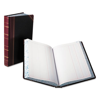 Boorum &amp; Pease Record/Account Book, Journal Rule, Black/Red, 500 Pages, 14 1/8 x 8 5/8