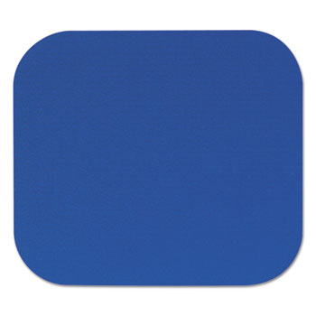 Fellowes&#174; Polyester Mouse Pad, Nonskid Rubber Base, 9 x 8, Blue
