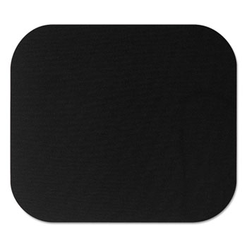 Fellowes&#174; Polyester Mouse Pad, Nonskid Rubber Base, 9 x 8, Black