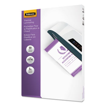 Fellowes&#174; Laminating Pouches, 3mil, 9 x 14 1/2, 50/Pack
