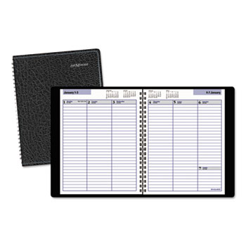 AT-A-GLANCE DayMinder Weekly Appointment Book, 8 x 8 1/2, Black, 2019