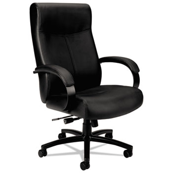 HON VL680 Series Big &amp; Tall Leather Chair, Supports up to 450 lbs., Black