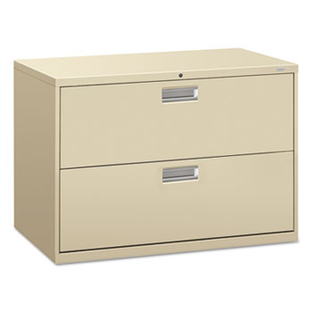 HON&#174; 600 Series Two-Drawer Lateral File, 42w x 19-1/4d, Putty