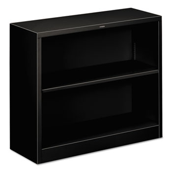HON&#174; Metal Bookcase, Two-Shelf, 34-1/2w x 12-5/8d x 29h, Black