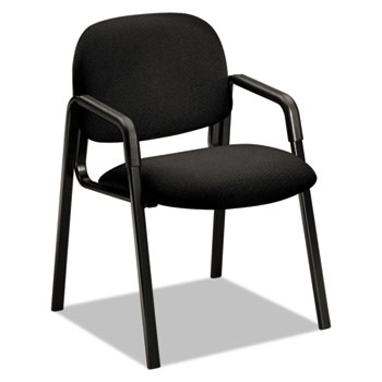 HON Solutions 4000 Series Seating Leg Base Guest Arm Chair, Black