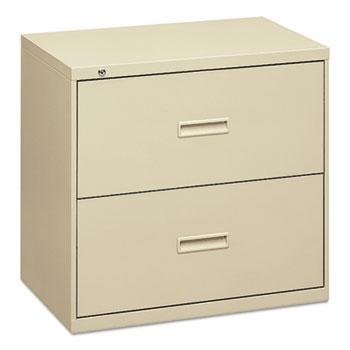 HON&#174; 400 Series Two-Drawer Lateral File, 30w x 19-1/4d x 28-3/8h, Putty