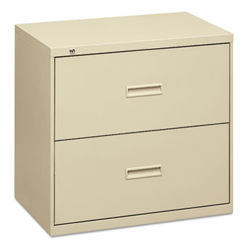 HON 400 Series Two-Drawer Lateral File, 36w x 19-1/4d x 28-3/8h, Putty