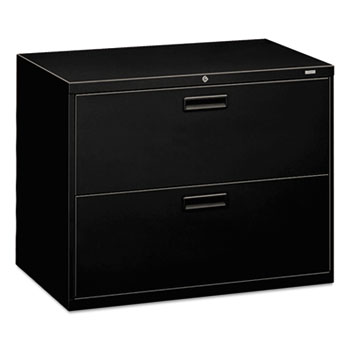 HON 500 Series Two-Drawer Lateral File, 36w x 19-1/4d x 28-3/8h, Black
